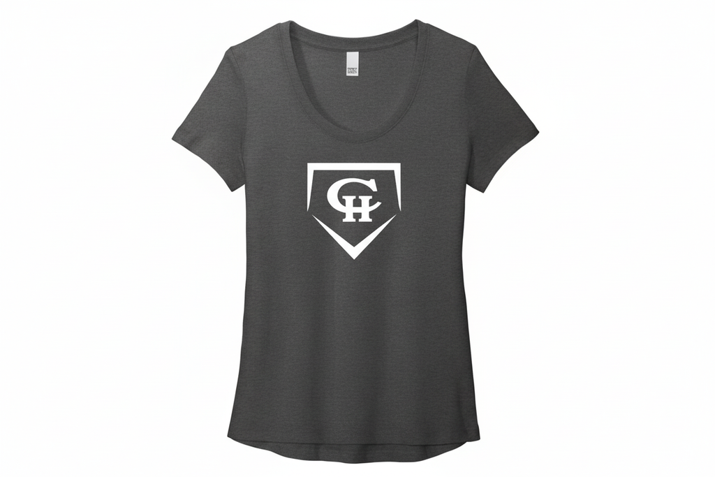 Charcoal gray tee with CH Baseball Diamond logo