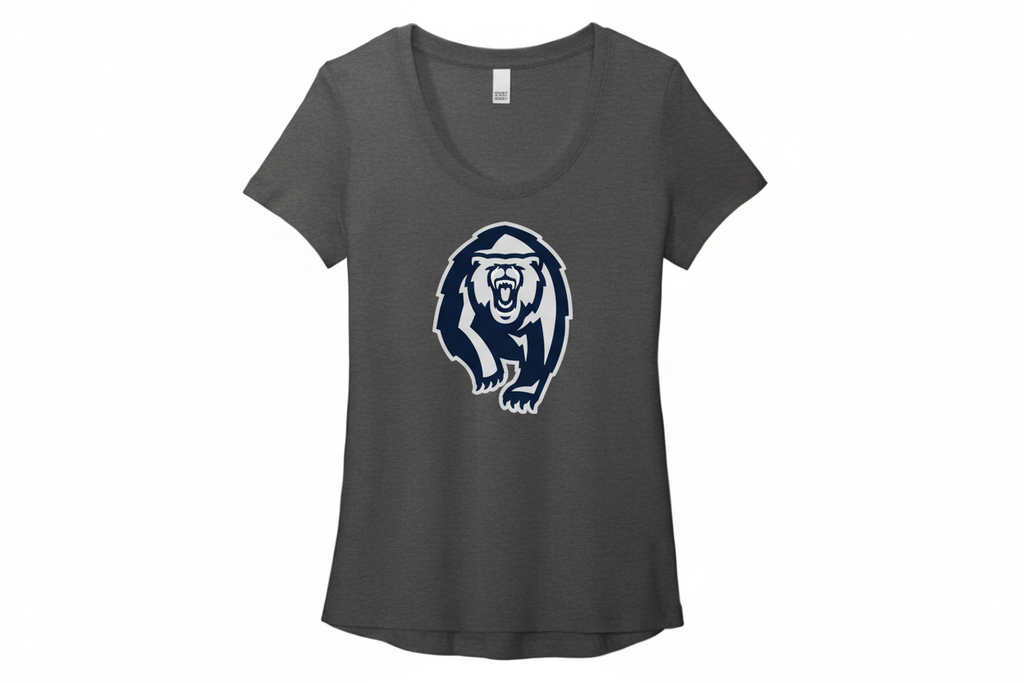 Charcoal gray tee with CH Grizzly logo