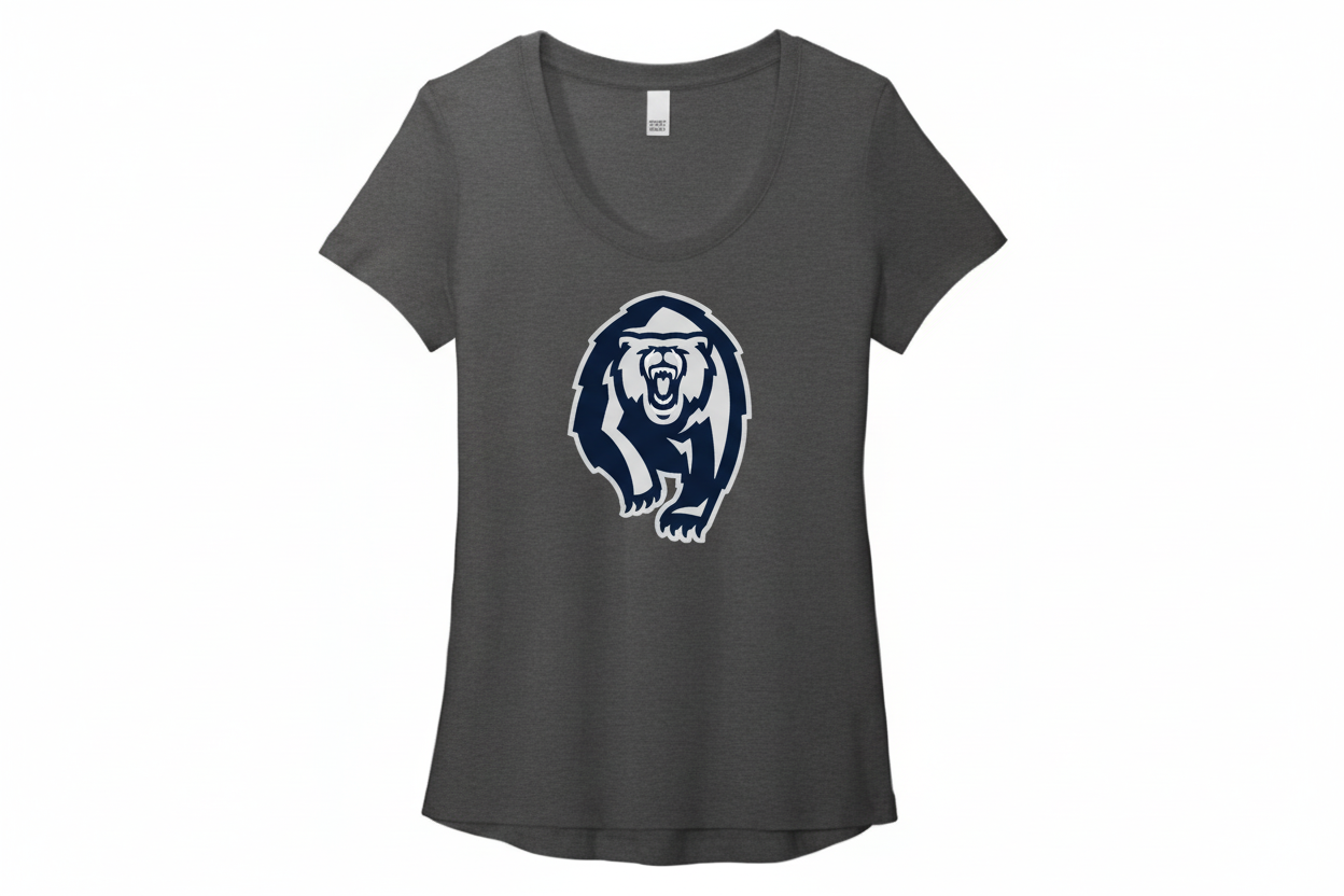 Charcoal gray tee with CH Grizzly logo