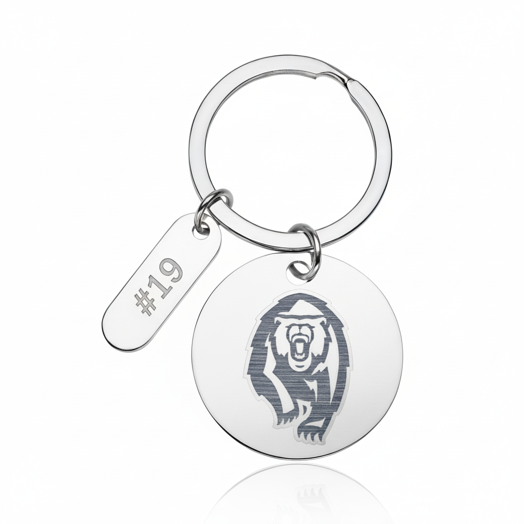 Copper Hills Grizzly Bear Keychain - White Background