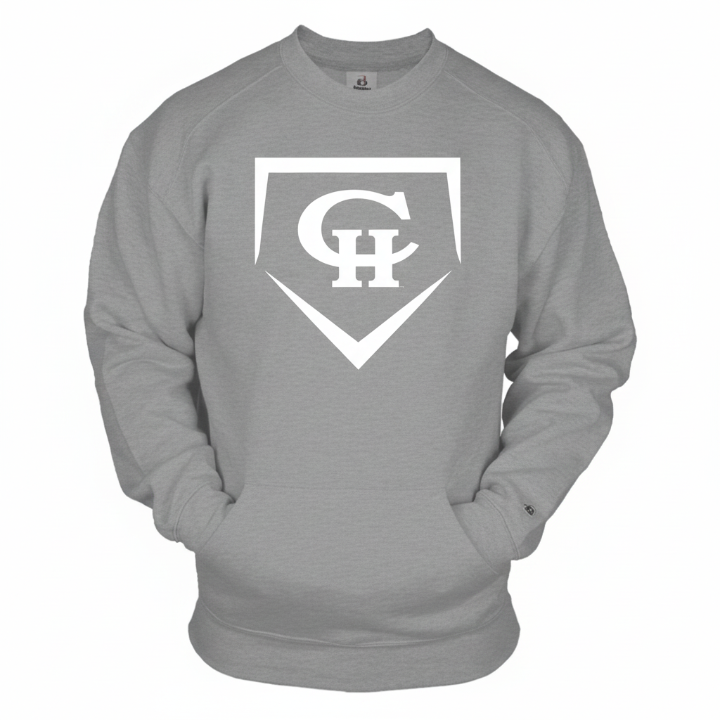 Gray Sweatshirt with Large Centered CH Diamond Logo
