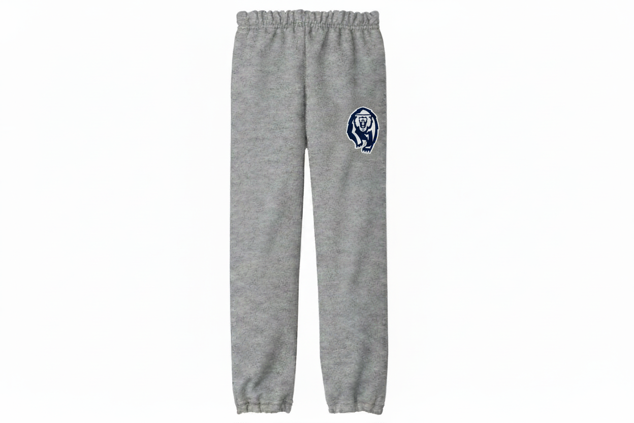 Heather Gray Sweatpants with Bright White Background
