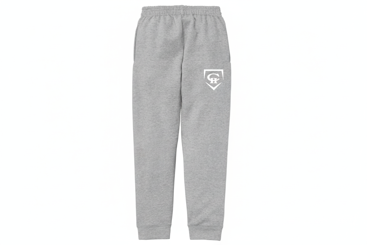 Heather Gray Sweatpants with CH Diamond Logo - No Drawstring