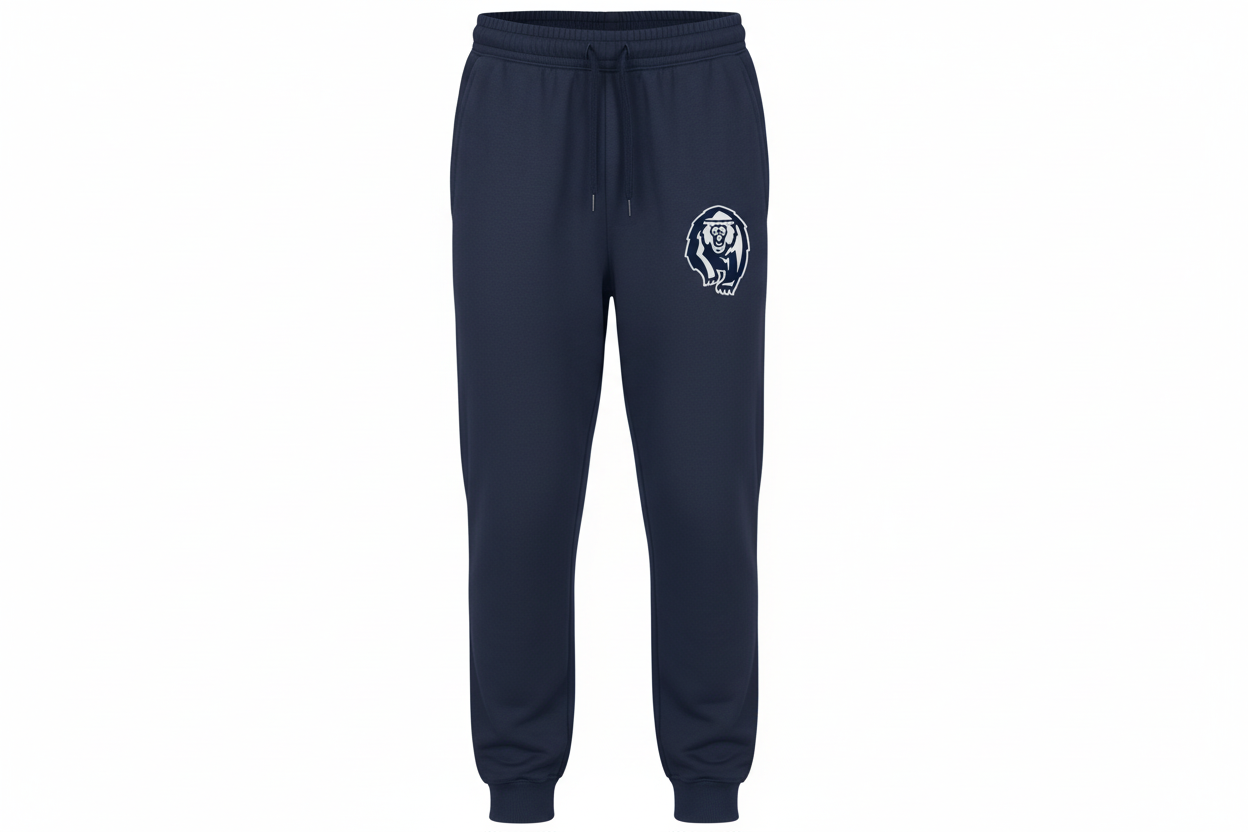 Navy Sweatpants with Copper Hills Grizzly Logo