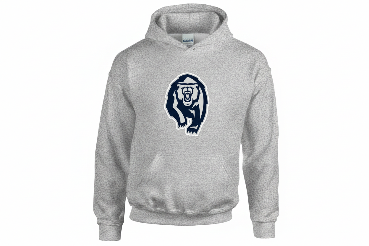 Light Heather Gray Hoodie with Enhanced Texture