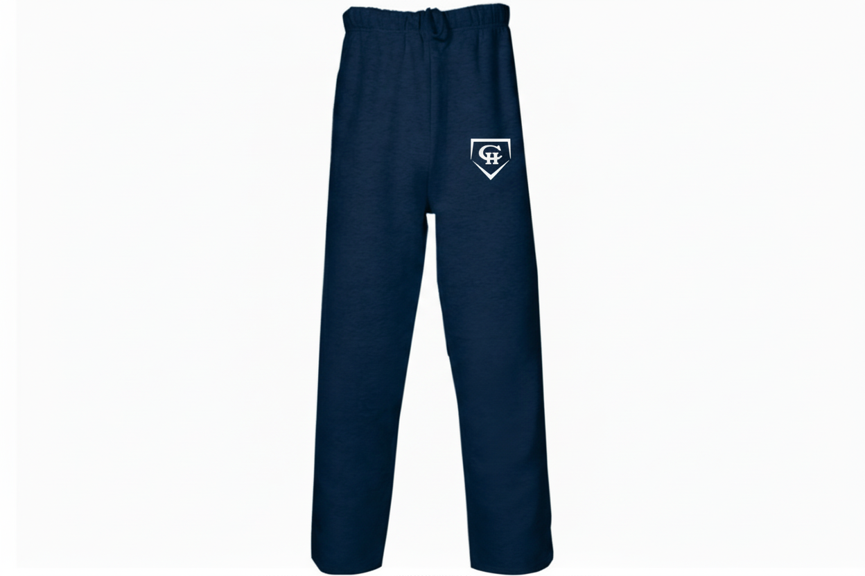 Navy blue sweatpants with CH logo