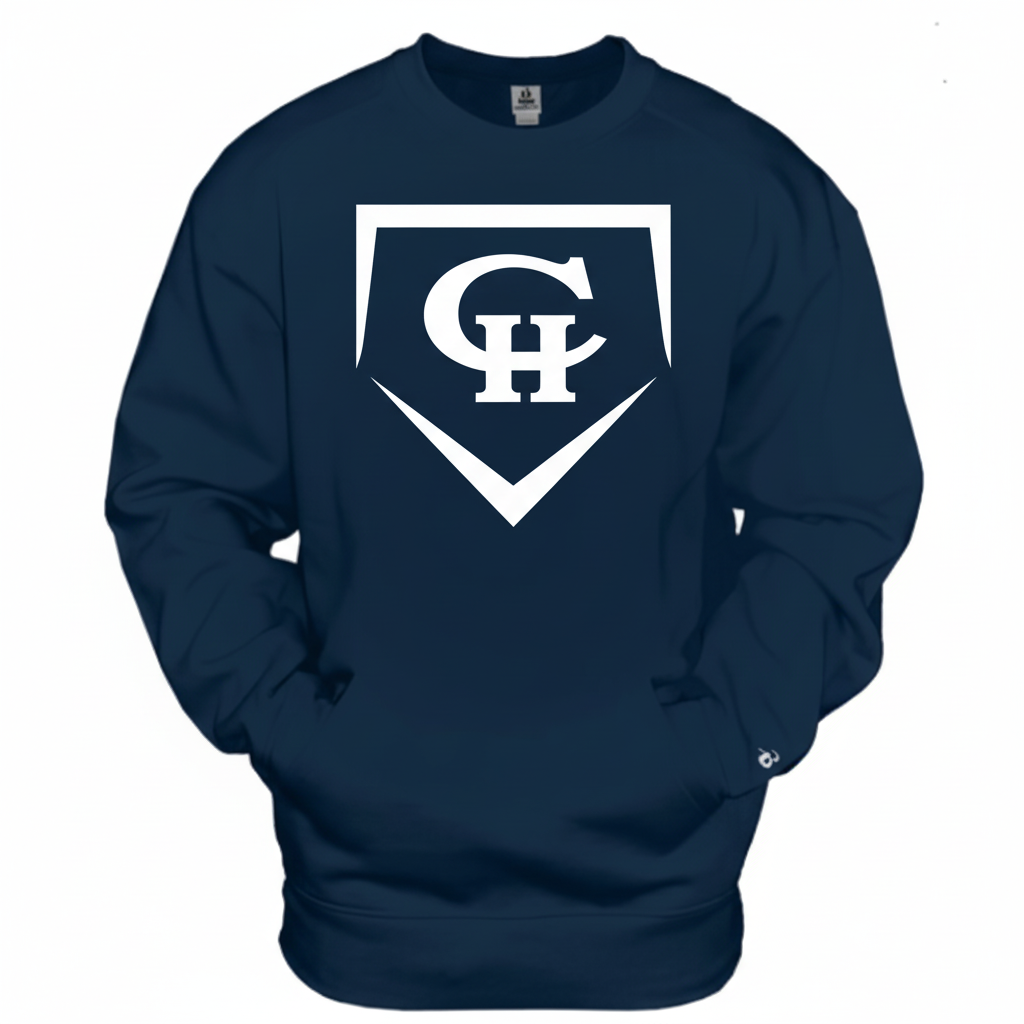 Navy Blue Sweatshirt with Large Centered CH Diamond Logo