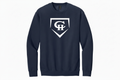 Navy crewneck sweatshirt with larger CH Baseball Diamond logo